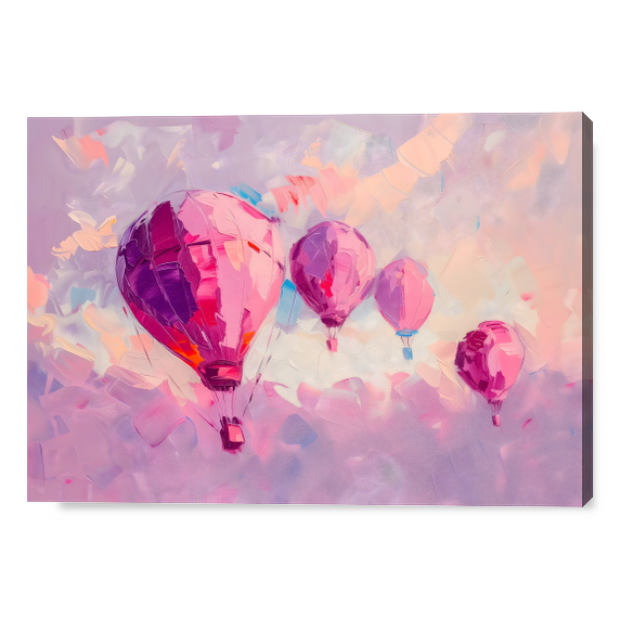 Sogni in Volo: Mongolfiere Rosa nel Cielo
