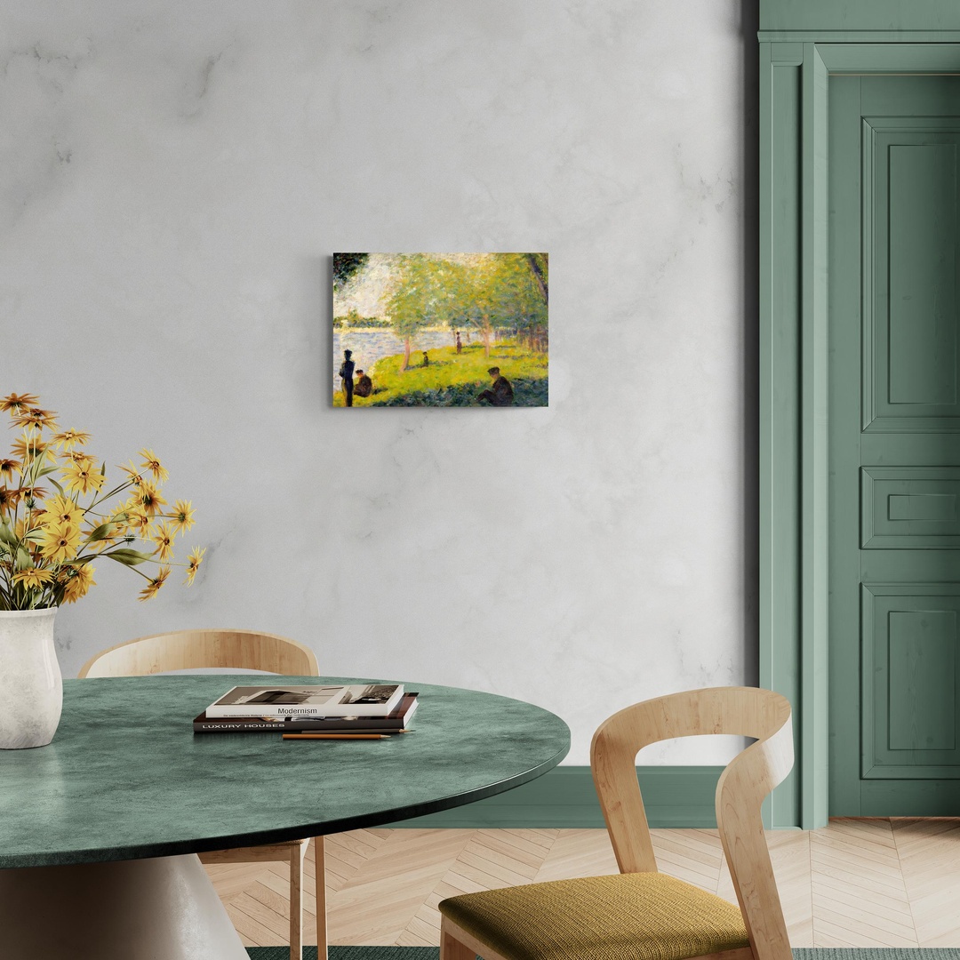 Studio per Una domenica pomeriggio sull'isola della Grande-Jatte - Seurat Georges Seurat scena-1-70x50-senza