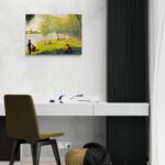 Studio per Una domenica pomeriggio sull'isola della Grande-Jatte - Seurat Georges Seurat scena-2-70x50-senza