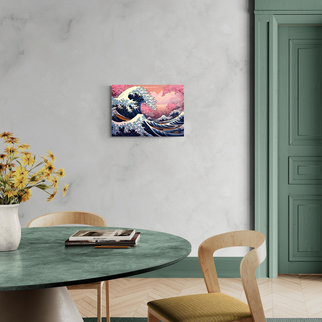 Onde di Sakura: Riflessione sulla Grande Onda scena-1-70x50-senza