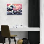 Onde di Sakura: Riflessione sulla Grande Onda scena-2-70x50-senza