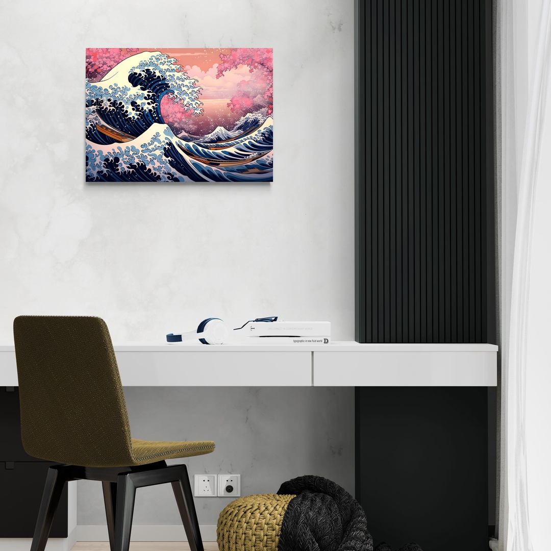 Onde di Sakura: Riflessione sulla Grande Onda scena-2-70x50-senza