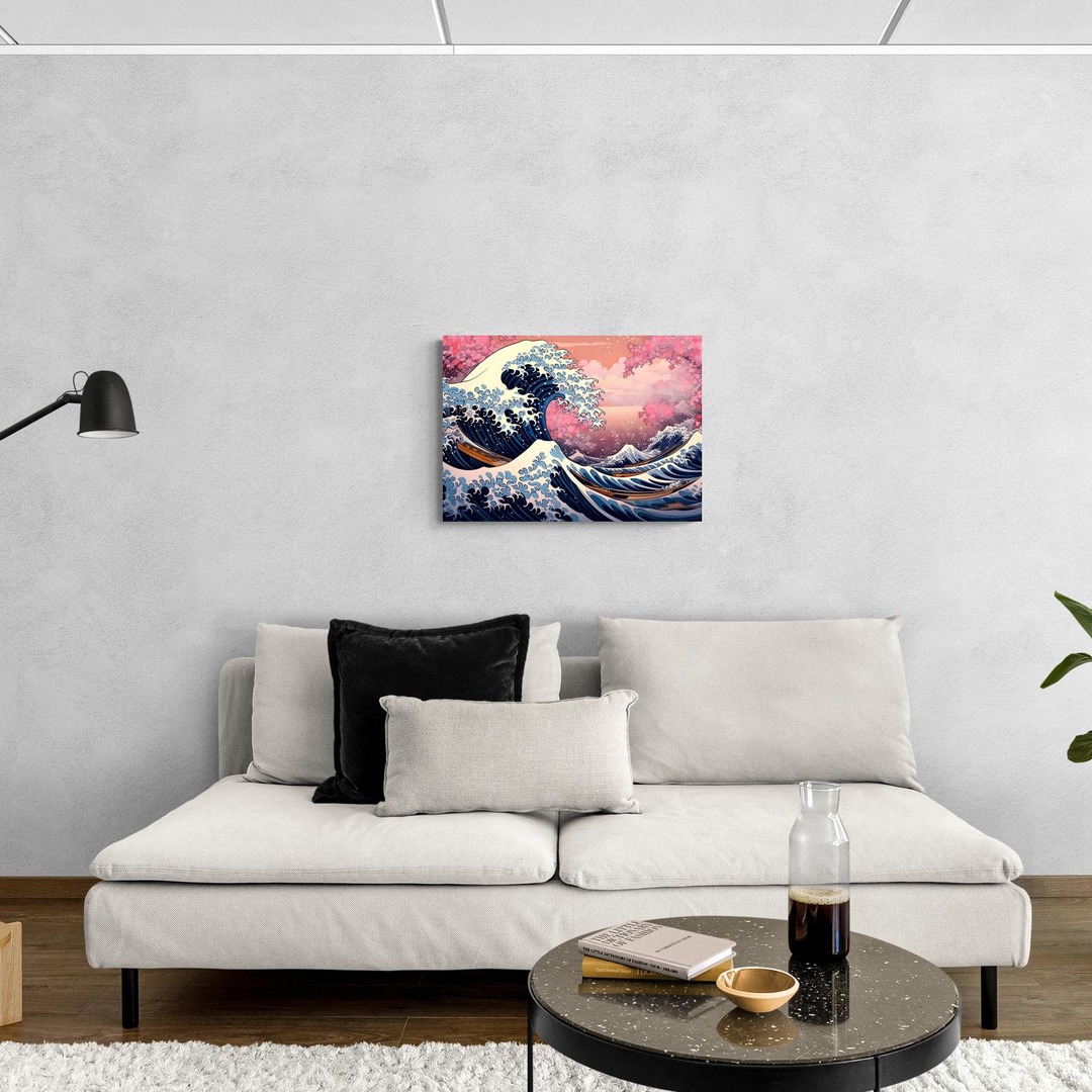 Onde di Sakura: Riflessione sulla Grande Onda scena-3-70x50-senza