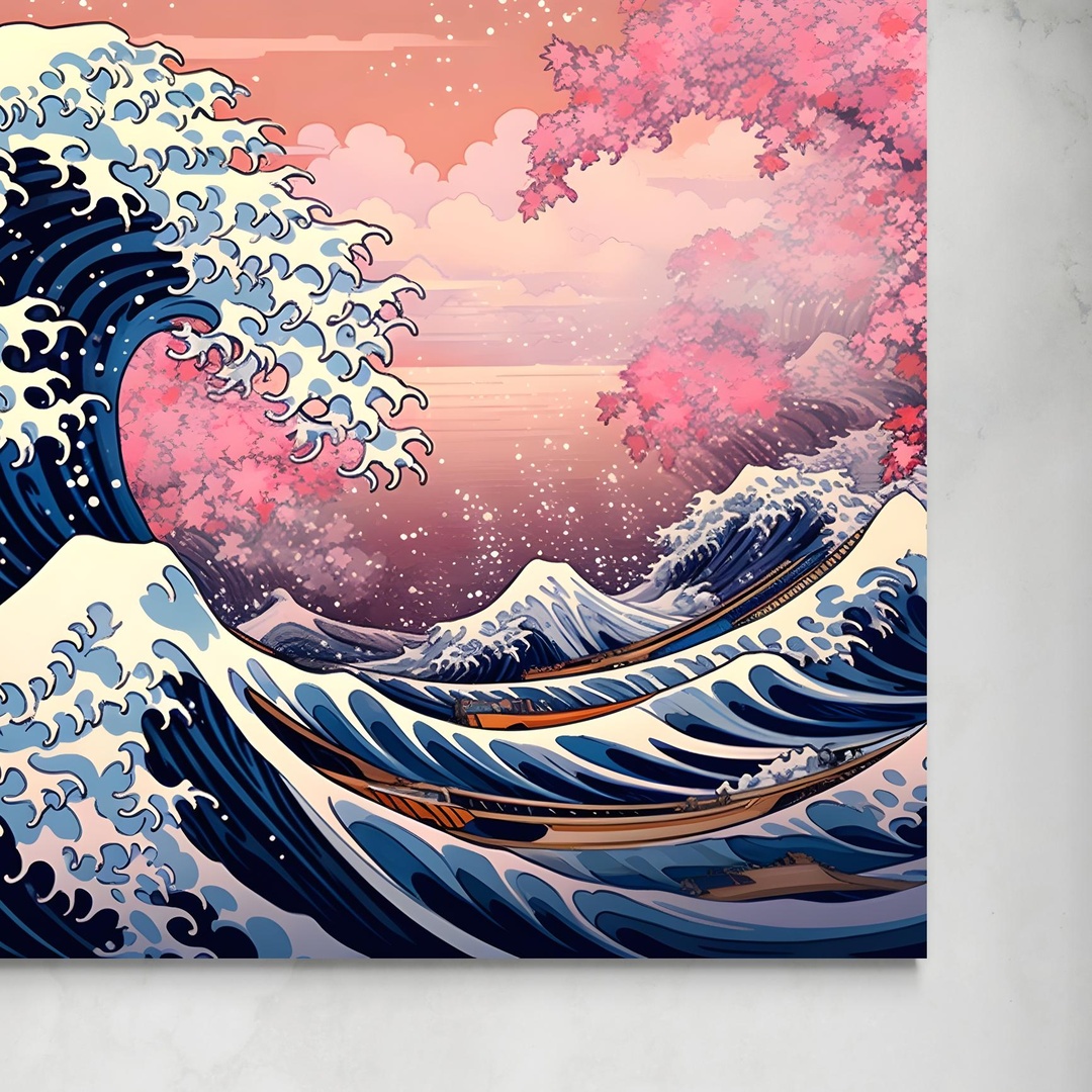 Onde di Sakura: Riflessione sulla Grande Onda senza