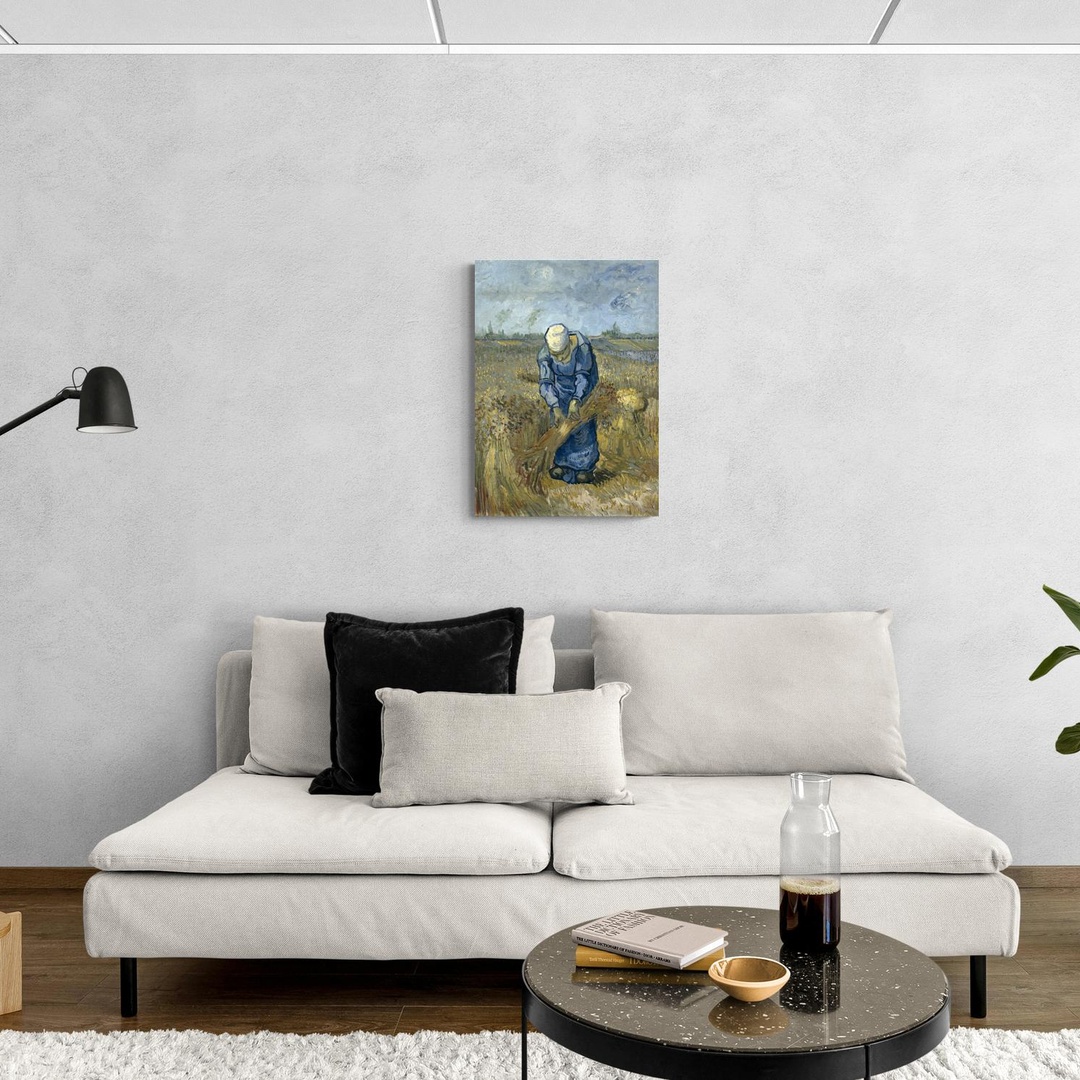 Contadina che lega covoni - Van Gogh Vincent Van Gogh scena-3-50x70-senza