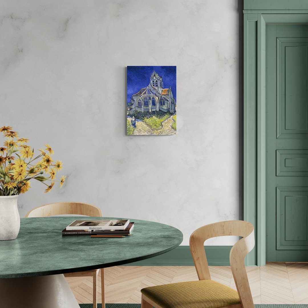 La chiesa di Auvers - Van Gogh Vincent van Gogh scena-1-50x70-senza