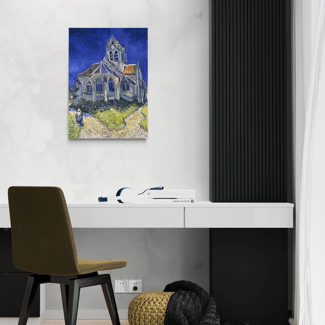 La chiesa di Auvers - Van Gogh Vincent van Gogh scena-2-50x70-senza