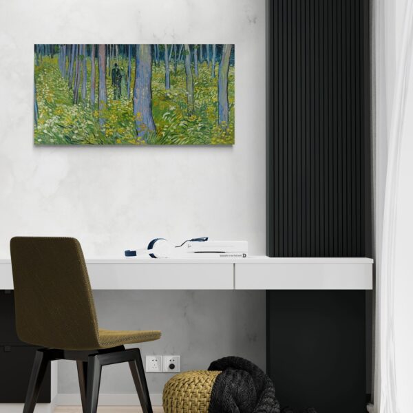 Sottobosco con due figure - Vincent Van Gogh Vincent Van Gogh scena-2-100x50-senza