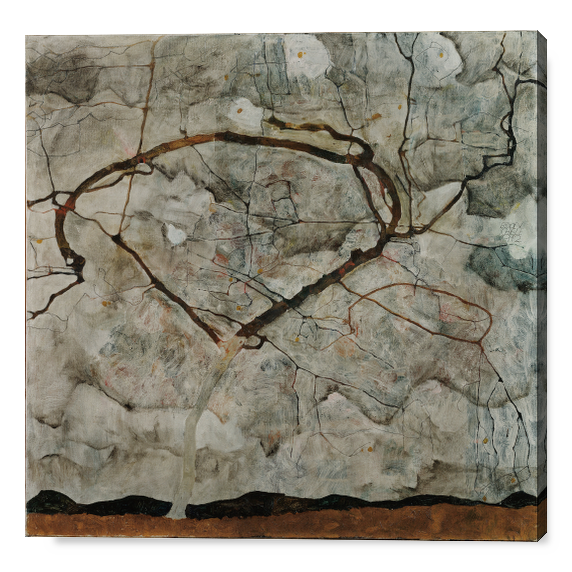 Albero d'autunno mosso dal vento - Egon Schiele