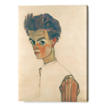 Autoritratto con camicia a righe - Egon Schiele