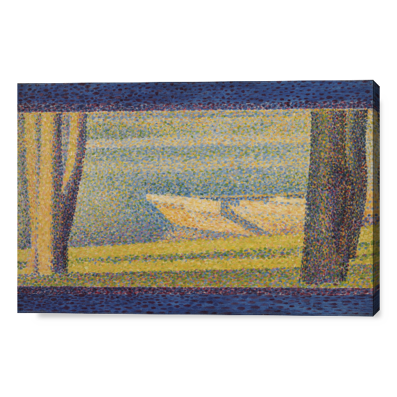 Barche ormeggiate e alberi - Georges Seurat