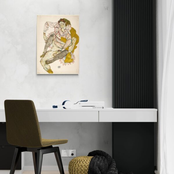 Coppia seduta - Egon Schiele Egon Schiele scena-2-50x70-senza