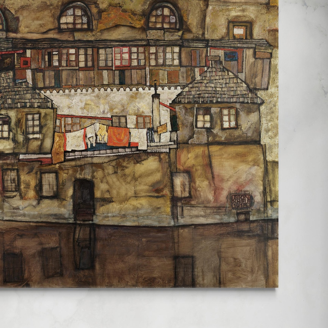 Il Muro di casa sul fiume - Egon Schiele Egon Schiele senza