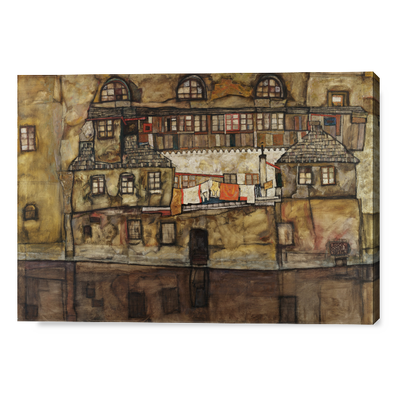 Il Muro di casa sul fiume - Egon Schiele