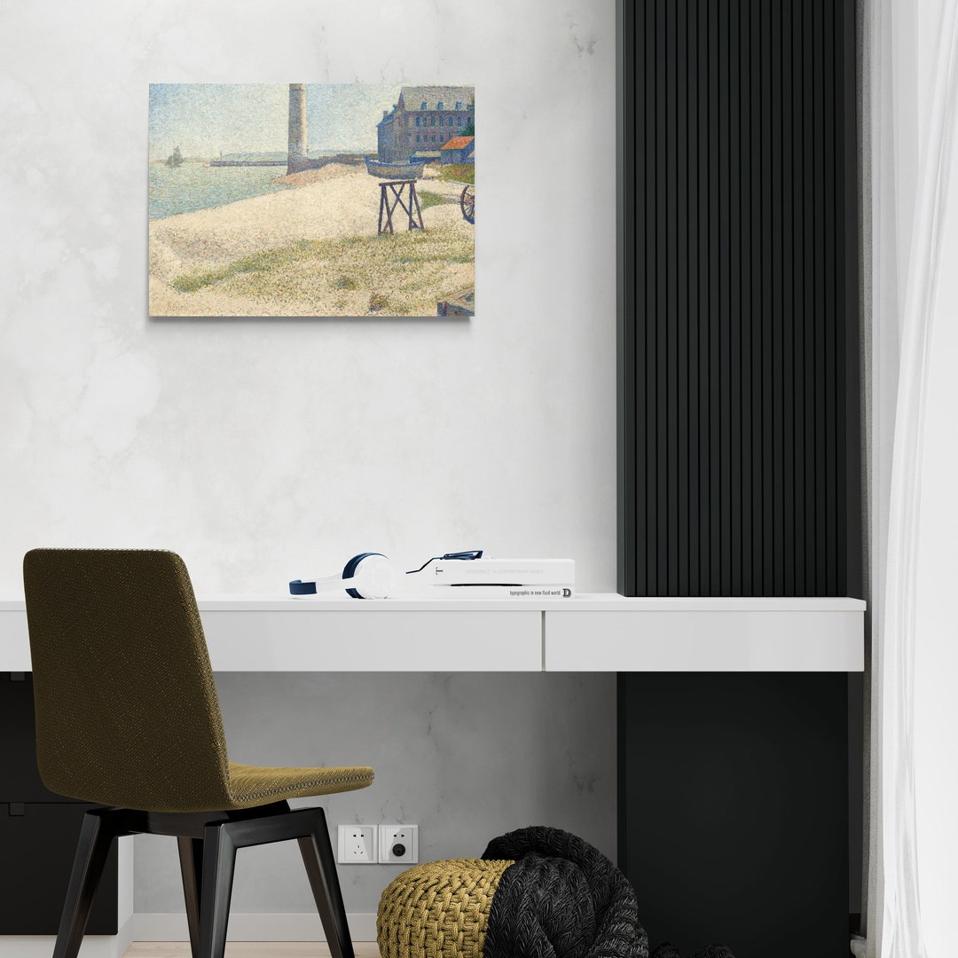 L'ospizio e il faro di Honfleur - Seurat Georges Seurat scena-2-70x50-senza