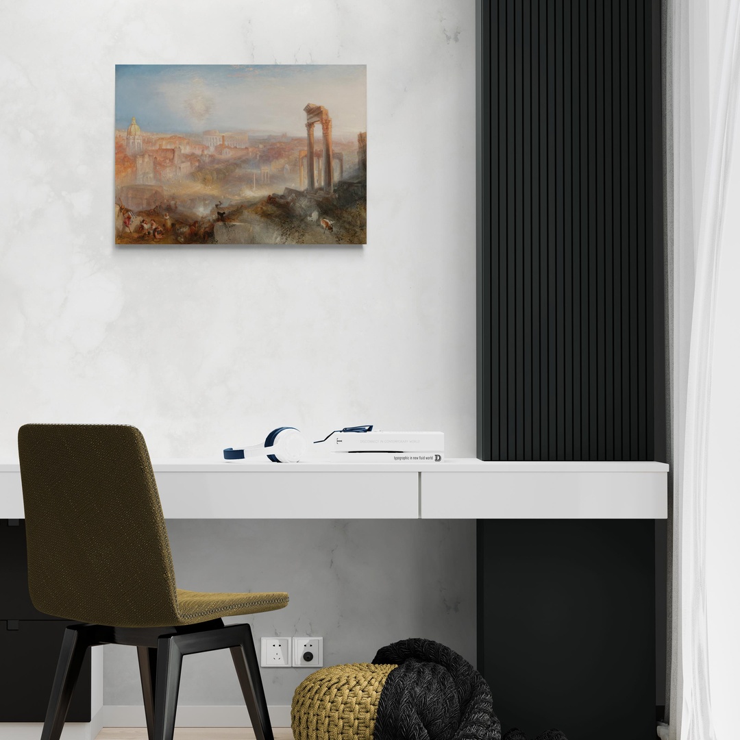 Modern Rome-Campo Vaccino - William Turner William Turner scena-2-70x50-senza